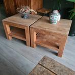 2 teakhouten salontafels; 55x55x42, Ophalen, 50 tot 100 cm, 50 tot 100 cm, Minder dan 50 cm