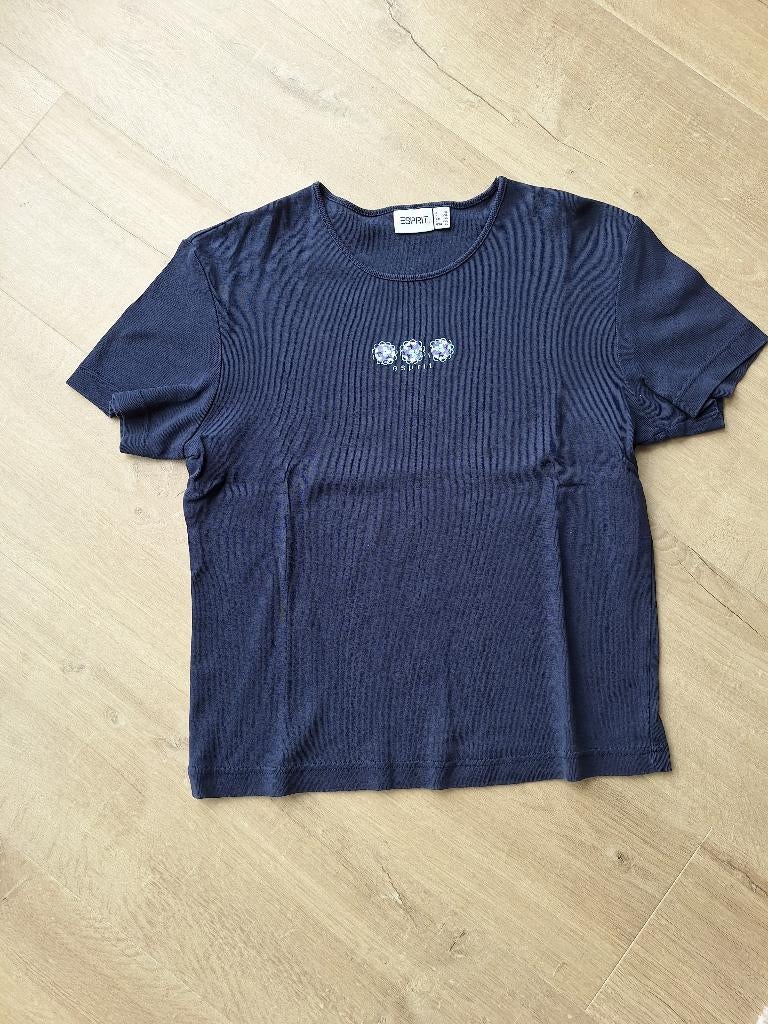 Esprit donkerblauwe korte top maat XL, Blauw, Maat 46/48 (XL) of groter, Ophalen of Verzenden, Korte mouw