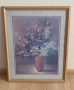 Bloemen schilderij in passe-partout met plexi glas, Ophalen, Minder dan 50 cm, 50 tot 75 cm, Zo goed als nieuw