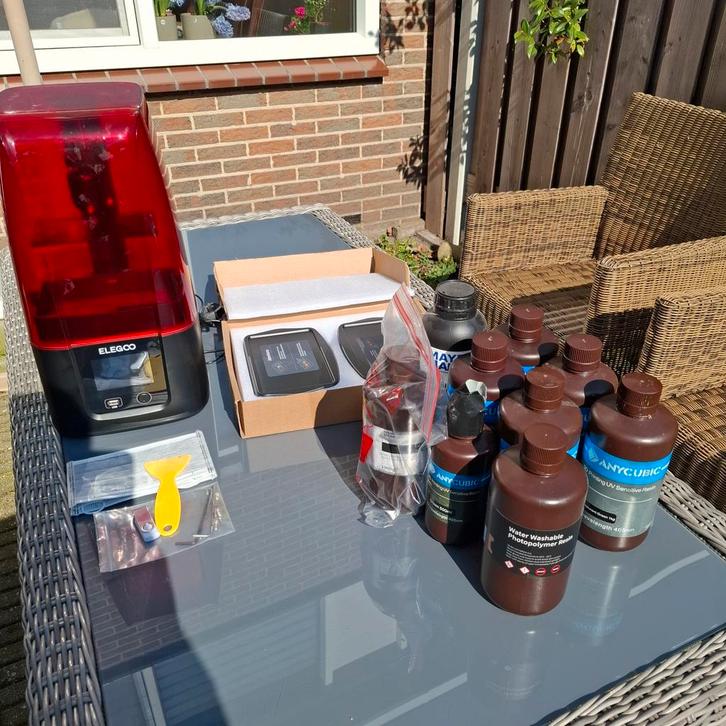 Elegoo Mars 3 resin 3D printer met extra's, Computers en Software, 3D Printers, Zo goed als nieuw, Ophalen