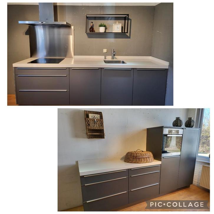 Prachtige dubbelwandige keuken veel lades blad van composiet, Huis en Inrichting, Keuken | Complete keukens, Dubbelwandige keuken