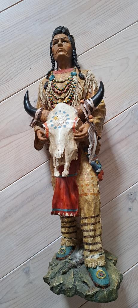 Indianen beeld 50 cm hoog, Verzamelen, Beelden en Beeldjes, Ophalen of Verzenden, Mens
