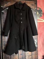 Super mooie asymmetrische lange a-lijn jas maat 42/44 59,99€, Zwart, Maat 42/44 (L), Ophalen of Verzenden, Gedragen