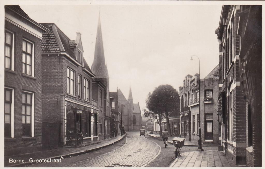 Borne, Fotokaart., Verzamelen, Verzenden, 1940 tot 1960, Gelopen, Overijssel