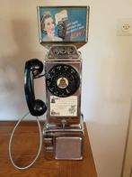 Amerikaanse telefoon munt automaat sixties fifties vintage, Ophalen, Gebruikt