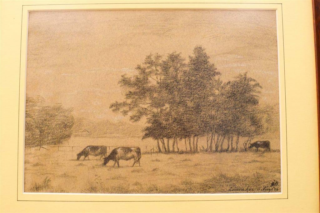 Prent ? Tekening van koeien in de wei 51225, Ophalen of Verzenden, Voor 1920, Ongelopen, Vogel