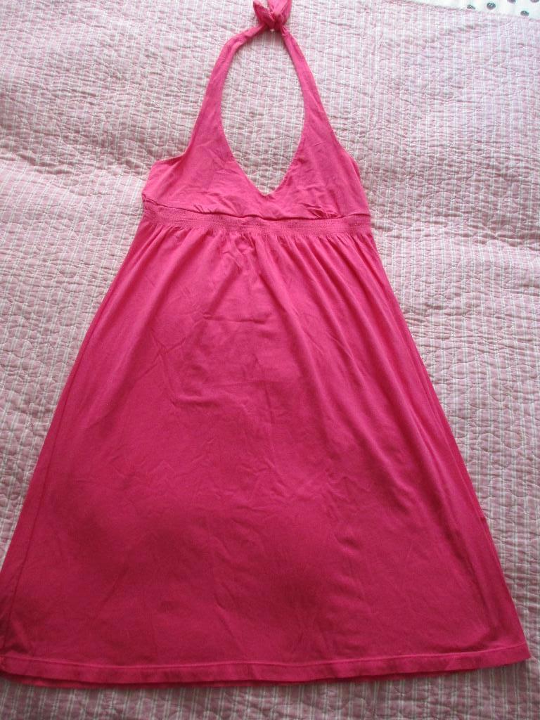 H&M ZGAN roze halter jurk S, H&M, Ophalen of Verzenden, Zo goed als nieuw, Roze