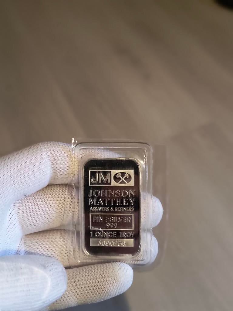 1oz zilverbaar 31,1gram zilver, Postzegels en Munten, Edelmetalen en Baren, Ophalen of Verzenden, Zilver