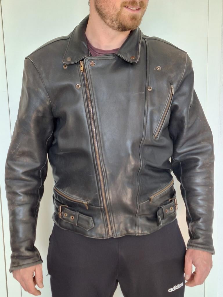 MQP Leren Motorjas - Klassieke Stijl en Bescherming, Motoren, Heren, MQP, Jas | leer, Ophalen of Verzenden