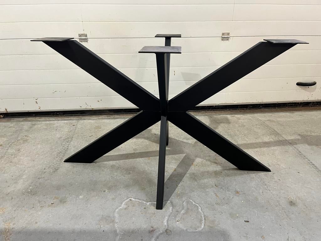 Stalen matrix poot gespoten zwart voor tafels tot 220x100cm, Ophalen, Zo goed als nieuw, Rechthoekig, 50 tot 100 cm