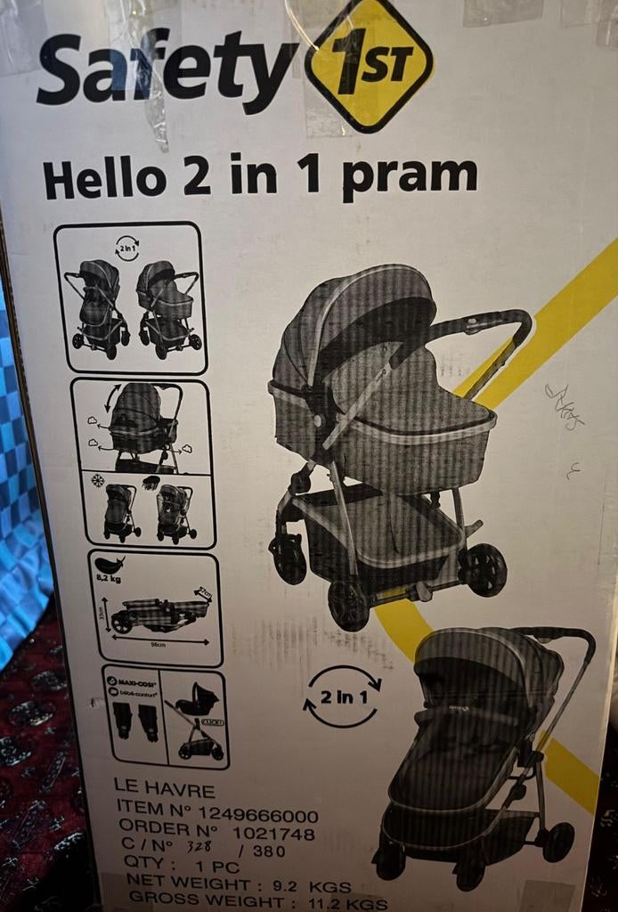 Safety 1st Hello 2 in 1 kinderwagen, Ophalen