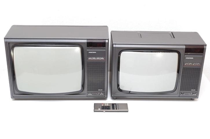 2x Aristona KTV kleurentelevisie (37cm en 42cm) jaren '80, Audio, Tv en Foto, Vintage Televisies, Gebruikt, 40 tot 60 cm, Aristona