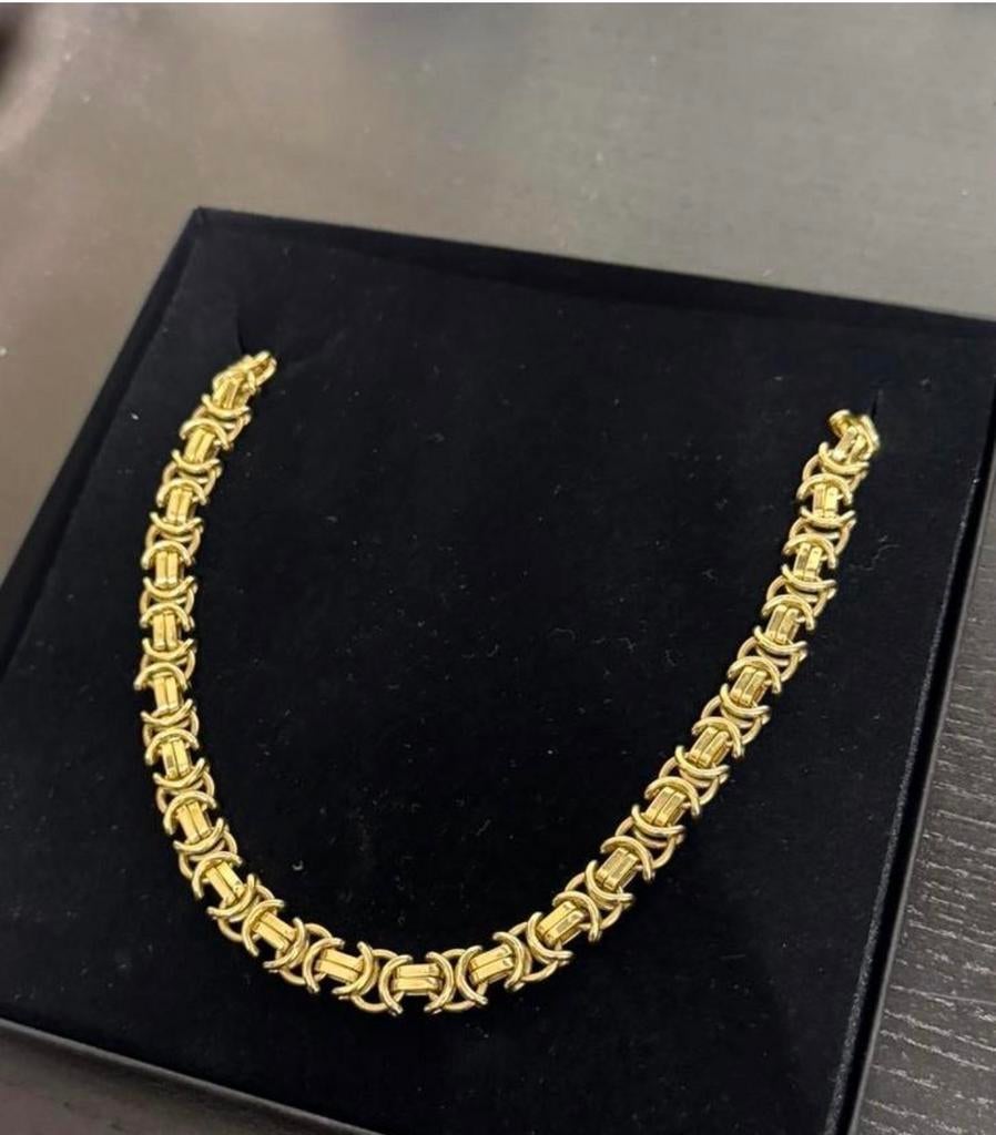 Massieve 14K gouden ketting - 97,33 gram - 56 cm, Sieraden, Tassen en Uiterlijk, Kettingen, Ophalen of Verzenden, Zo goed als nieuw