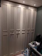 Louvre deuren met rails- 6 setjes, Doe-het-zelf en Verbouw, Deuren en Horren, Ophalen, Gebruikt, 80 tot 100 cm, Binnendeur