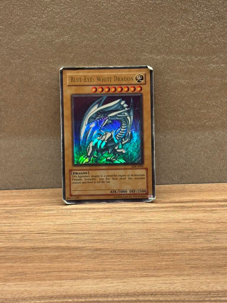 Blue-Eyes White Dragon (hol, Ophalen of Verzenden, Gebruikt, Losse kaart
