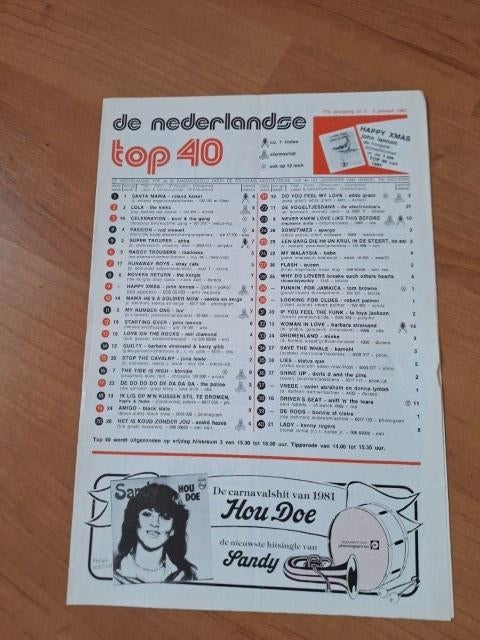 Veronica Top 40 blad Elpee Top 100 1980 Single Top 100 1980, Verzamelen, Verzenden, Gebruikt, Boek, Tijdschrift of Artikel