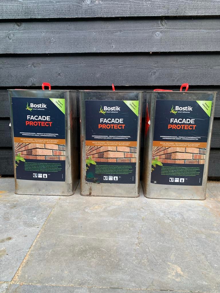 Bostik Facade Protect Impregneermiddel 10L (3 stuks), Overige kleuren, Beits, Ophalen of Verzenden, Zo goed als nieuw