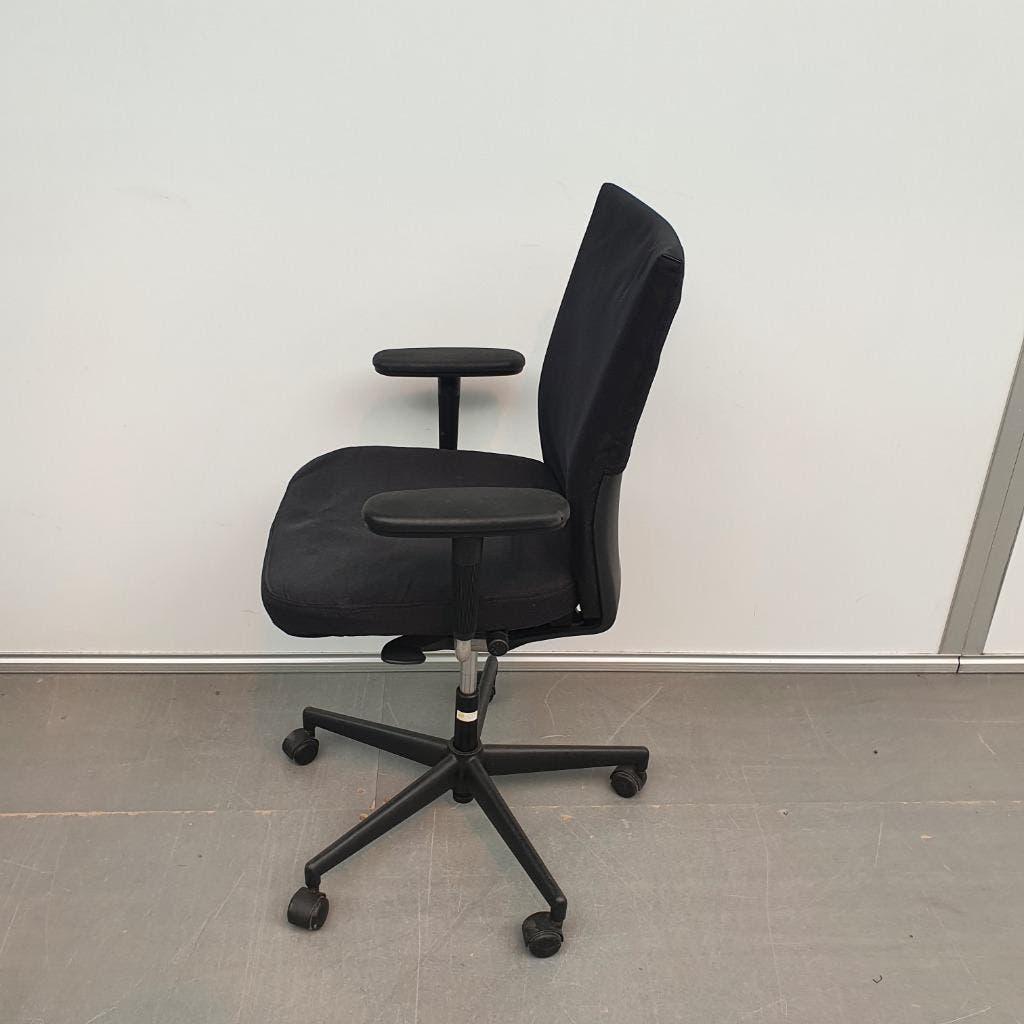 Vitra bureaustoel - zwarte stof, Ophalen, Gebruikt, Zwart