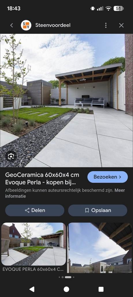 Terrastegel geoceramica perla 60x60x4, Tuin en Terras, Ophalen, Nieuw, Keramiek, Terrastegels