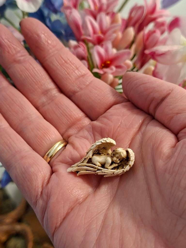 Brocant engeltje, schaal 1:12, Ophalen of Verzenden, Nieuw, Decoratie