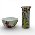 Chinese bekervaas, en famille rose kom, Antiek en Kunst, Antiek | Porselein, Ophalen