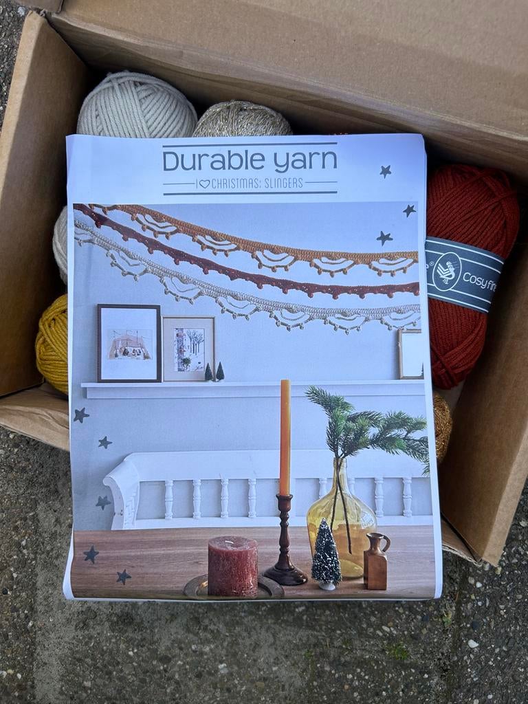 Durable Yarn Kerst Slingers Haakpakket, Ophalen of Verzenden, Nieuw, Haken, Wol of Garen