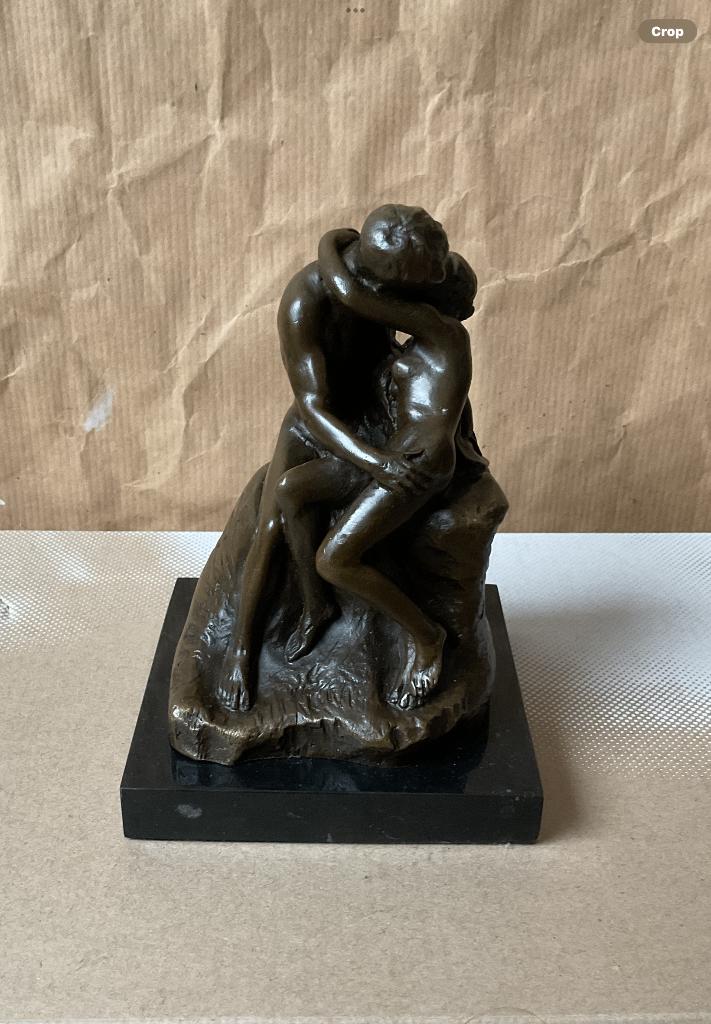 Bronzen beeld, Ophalen of Verzenden, Brons, Gemerkt, Beeld
