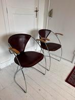 Arben Italy design stoelen set 2x, Huis en Inrichting, Stoelen, Ophalen of Verzenden, Gebruikt, Rood, Twee