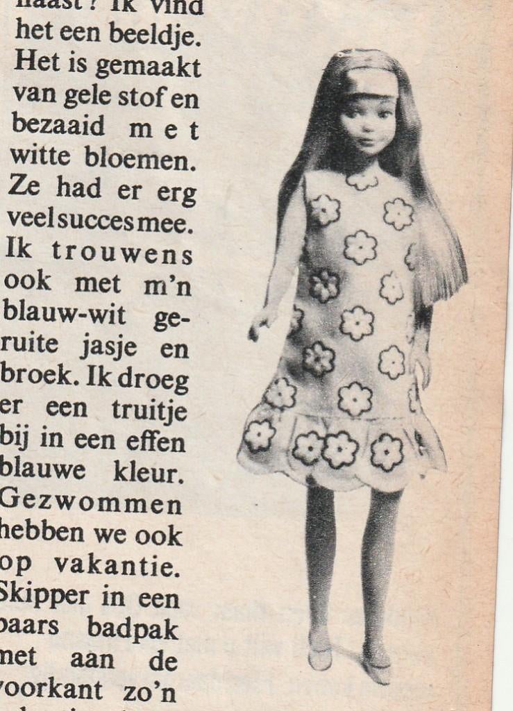 Retro reclame 1969 Barbie pop en haar zusje Skipper, Verzenden, Overige typen