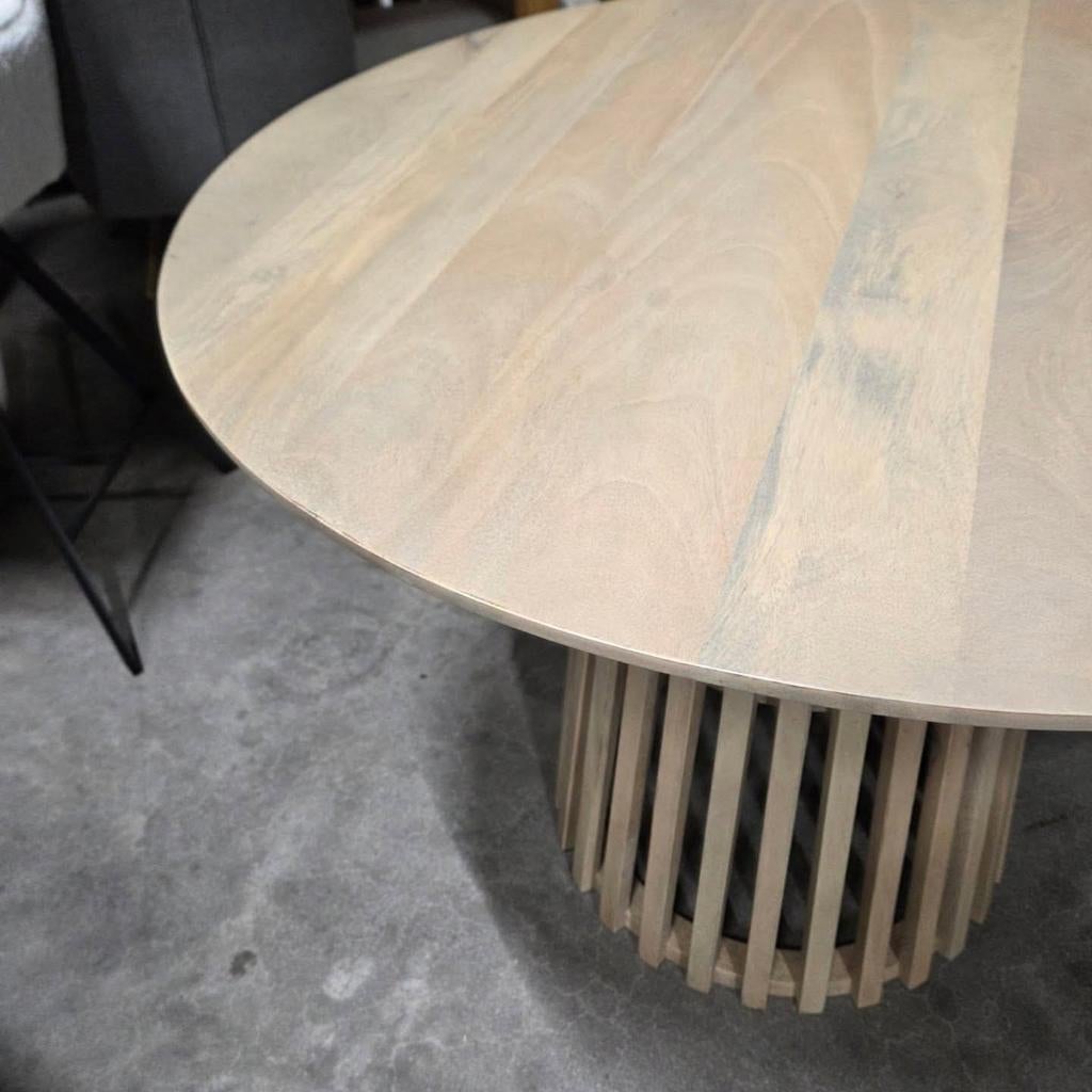 Ronde Eettafel Nikkie Hevea hout, 100cm van Artistiq Living, Ophalen