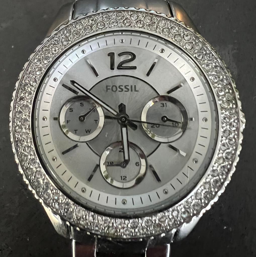 BIEDEN OP: Prachtig dameshorloge model ES3588, Sieraden, Tassen en Uiterlijk, Horloges | Dames, Staal, Staal, Fossil, Ophalen of Verzenden