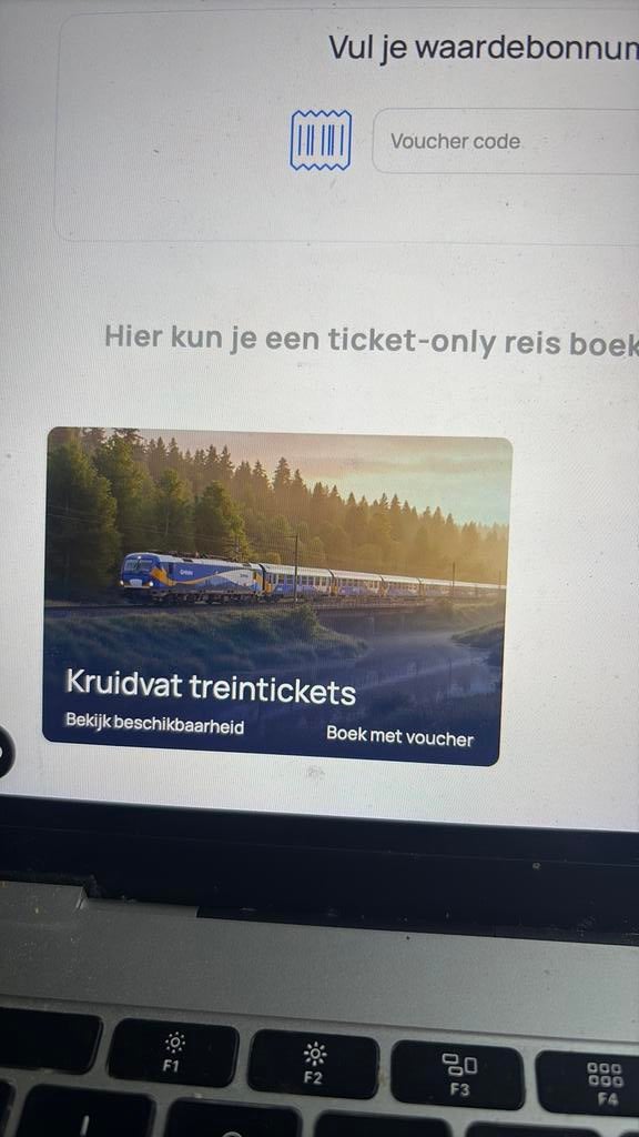 Go volta treinticket voucher, Tickets en Kaartjes, Eén persoon, Trein, Met bestemming of datum
