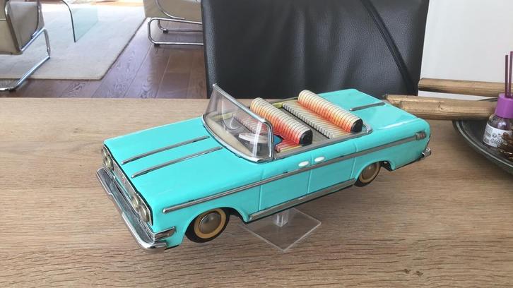 Blikken Amerikaanse Cabrio, 31 cm, Antiek en Kunst, Antiek | Speelgoed, Ophalen of Verzenden