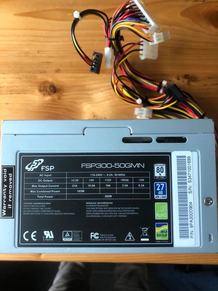 FSP FSP300-50GMN PC Voeding 300W, Computers en Software, Interne voedingen, Gebruikt, Ophalen of Verzenden