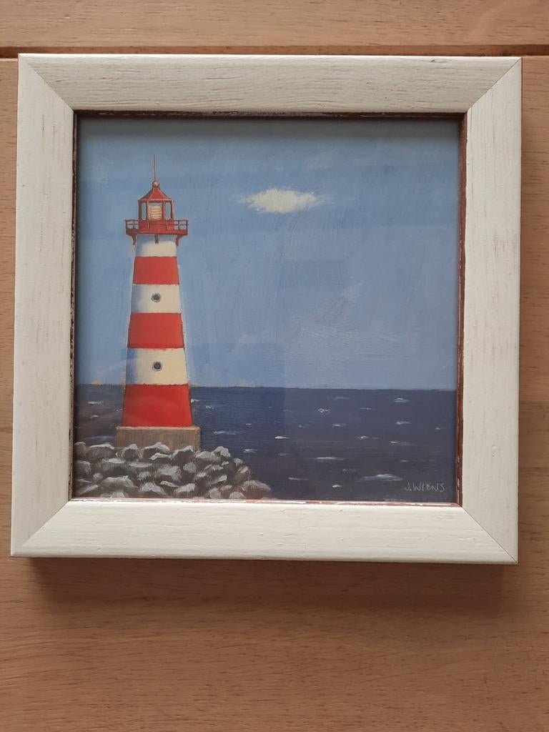 Afbeelding in lijstje, Huis en Inrichting, Ophalen, Minder dan 50 cm, Zo goed als nieuw, Schilderij