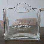 Rivièra Maison glazen vaas in tasvorm - Uniek design, Overige kleuren, Ophalen of Verzenden, Minder dan 50 cm, Glas