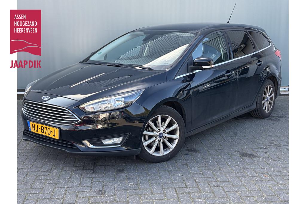 Ford FOCUS Wagon BJR 2016 1.0 126 PK Titanium TREKHAAK | NAV, Stof, Gebruikt, Euro 6, Zwart