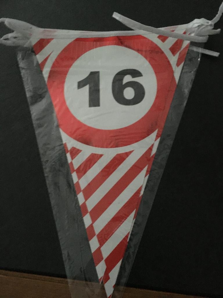 slingers 16 jaar, Hobby en Vrije tijd, Feestartikelen, Ophalen of Verzenden, Zo goed als nieuw, Versiering, Verjaardag