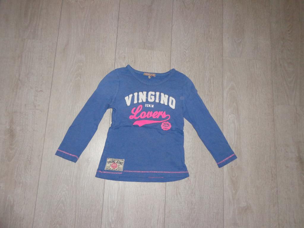 blauwe meisjeslongsleeve van VINGINO, maat 3/98, Kinderen en Baby's, Kinderkleding | Maat 98, Ophalen of Verzenden, Zo goed als nieuw