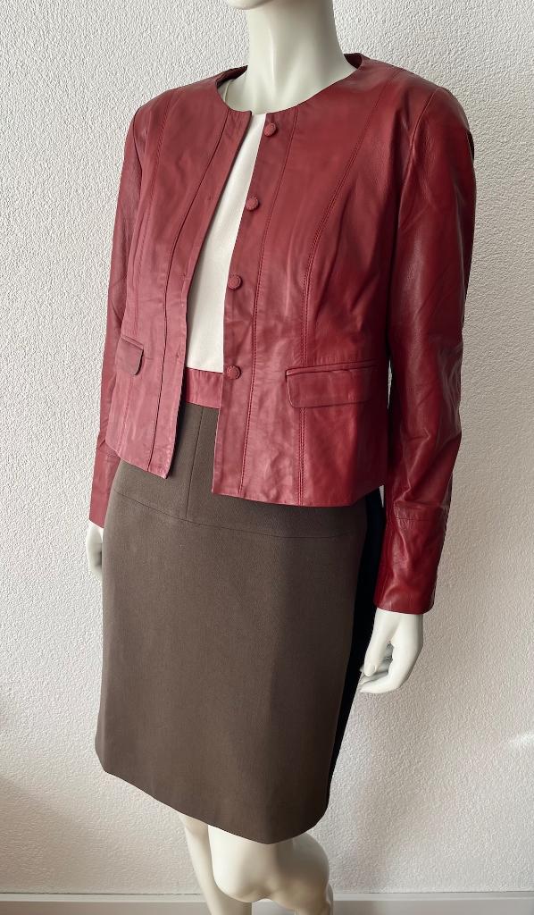 Natan designer set EU 38 jurk + leren jasje luxe outfit, Maat 38/40 (M), Kostuum of Pak, Verzenden, Zo goed als nieuw