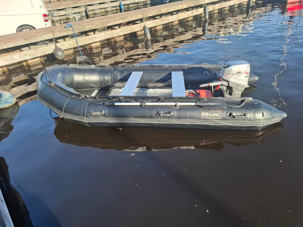 BB-Line Rubberboot met Mariner buitenboordmotor, Overige merken, Aluminium, Gebruikt, Ophalen of Verzenden