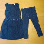 98 jurk en legging blauw glitter, Kinderen en Baby's, Kinderkleding | Maat 98, Verzenden, Zo goed als nieuw, Meisje, Jurk of Rok