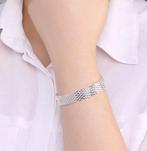 Elegante dames 925 sterling zilveren armband, Ophalen of Verzenden, Nieuw, Zilver, Zilver