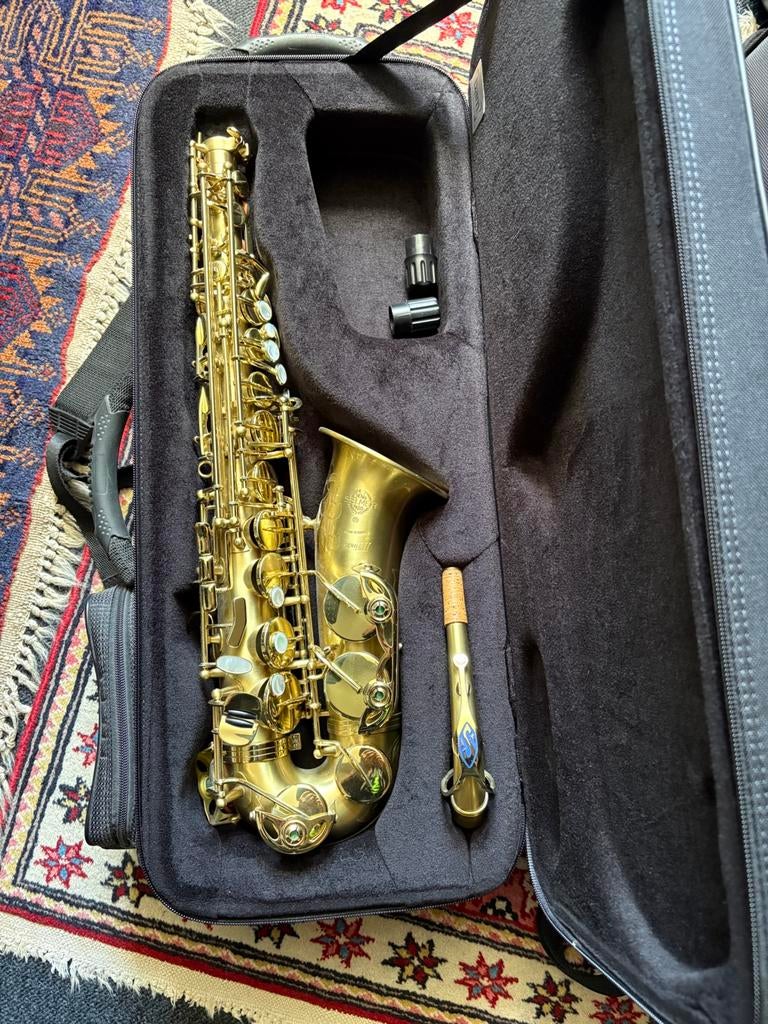 Selmer Paris SA80 serie lll # brushed satin(mat) altsax, Ophalen, Gebruikt, Alt