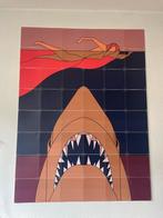 Ixxi  jaws/haai 160x120 cm, Huis en Inrichting, 125 cm of meer, Ophalen of Verzenden, 75 cm of meer, Print