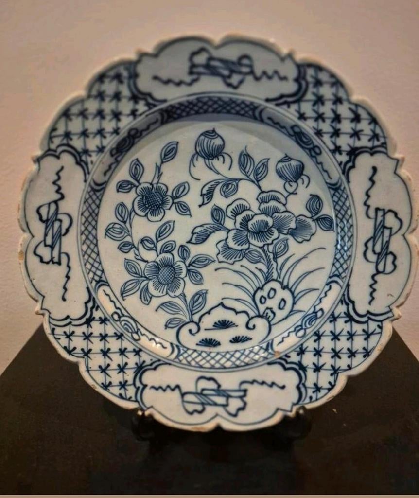 Prachtig 17e eeuws Delfts aardewerk bord, schaal, Antiek en Kunst, Antiek | Wandborden en Tegels, Ophalen of Verzenden