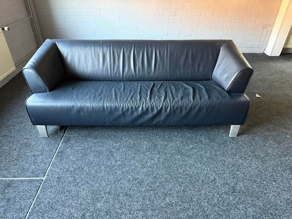 Lederen bank Rolf Benz, Huis en Inrichting, Banken | Bankstellen, Ophalen, Zo goed als nieuw, Rechte bank, 200 tot 250 cm