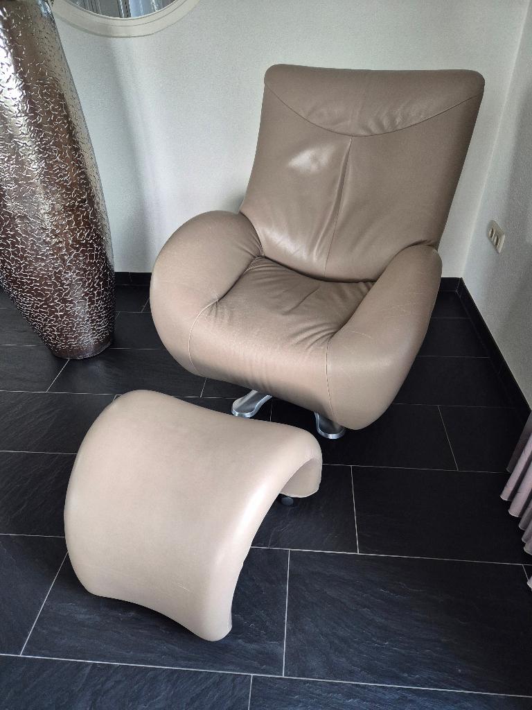 Leolux bellelaine fauteuil, Huis en Inrichting, Fauteuils, Zo goed als nieuw, Leer, 50 tot 75 cm, 75 tot 100 cm, Ophalen