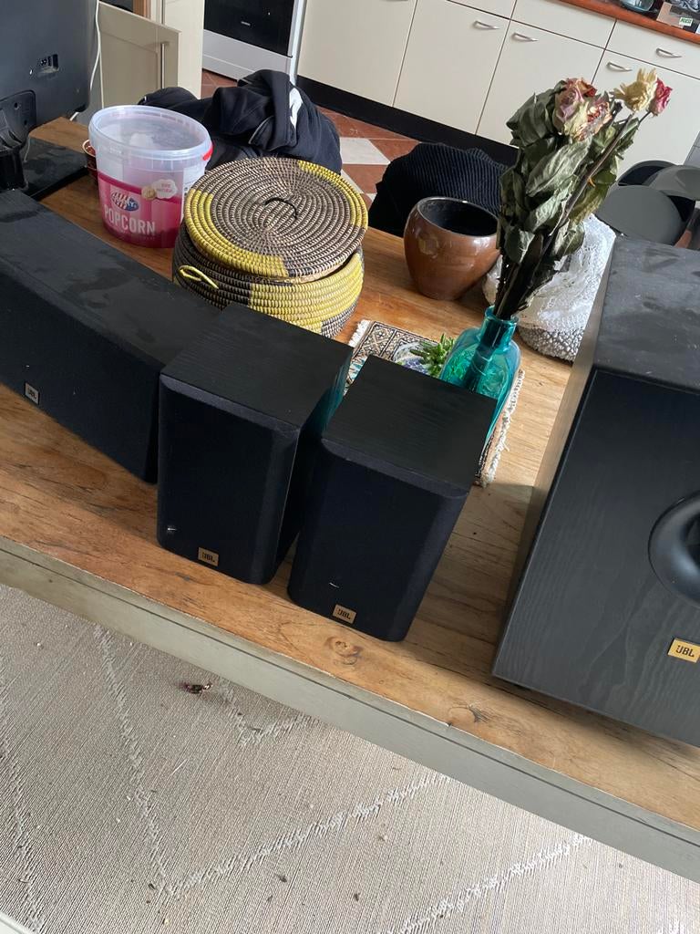 JBL speakerset met subwoofer en versterker, Audio, Tv en Foto, Luidsprekers, Ophalen of Verzenden, Gebruikt, Complete surroundset