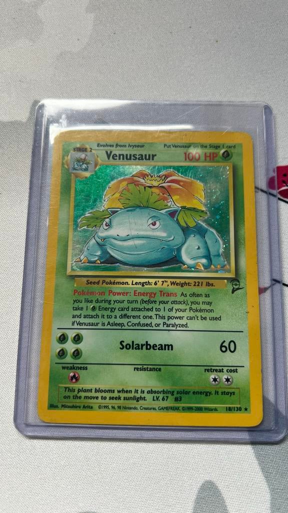 Venusaur Base set 2, Ophalen of Verzenden, Gebruikt, Losse kaart, Foil